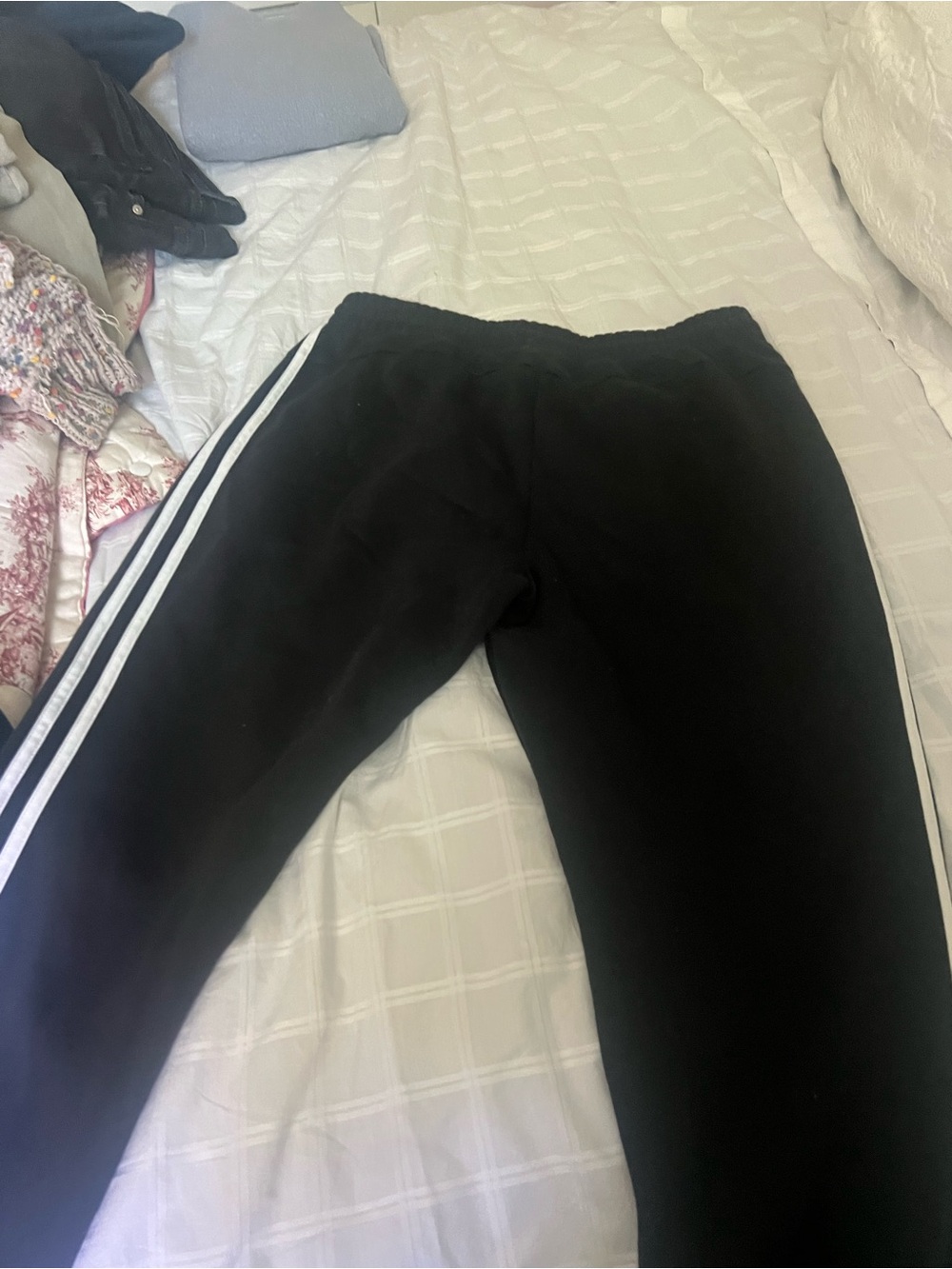 adidas Black and White track pants ladies